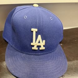 Los Angeles Dodgers Baseball Cap Hat Adult SZ 7.5 Fitted Cap New Era Mens MLB