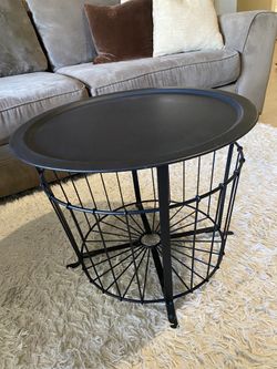 Black metal tables