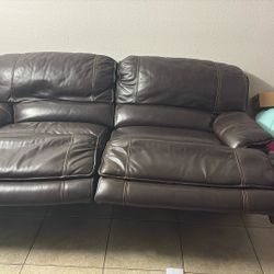 Leather couch, normal use electronic open