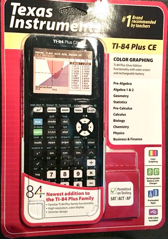 SEALED NEW! Texas Instruments TI-84 Plus CE Graphing Calculator