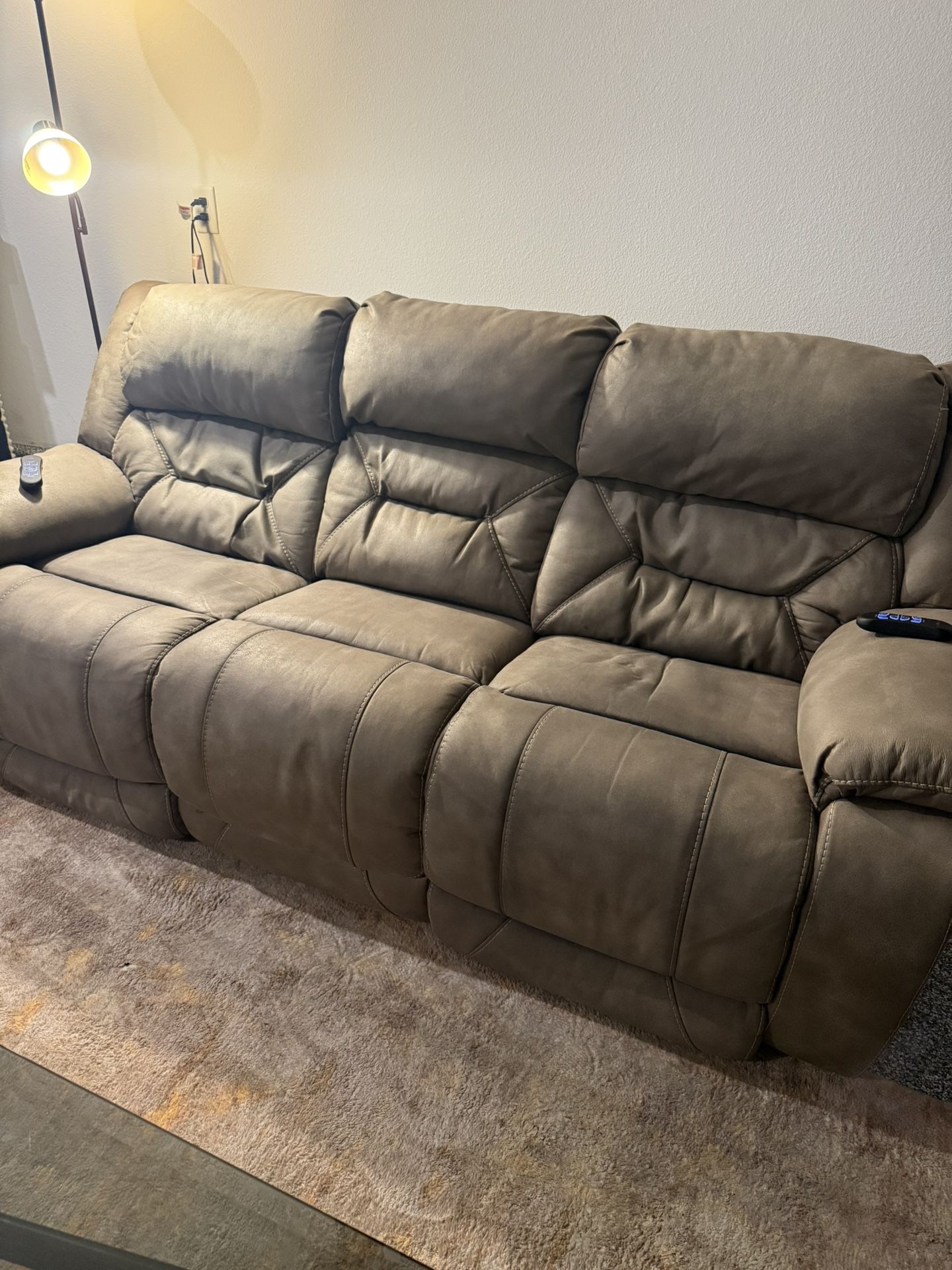 Power reclining sofa
