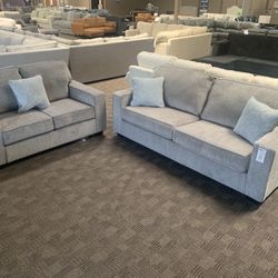 Light Gray Modern Sofa Set 
