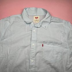 BLUE LEVIS DRESS SHIRT CLOTHES MEN SIZE L A5