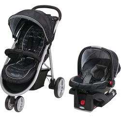 Graco Aire3 Travel System (Stroller and Car Seat) + Extra Base