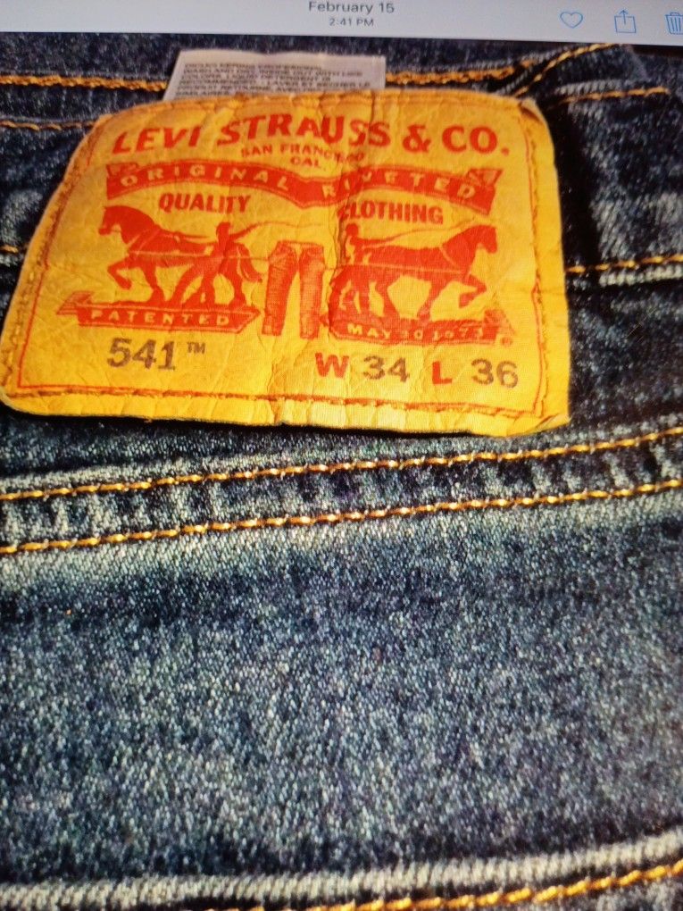 LEVI STRAUSS & CO. STYLE. 541. W34. L36 DENIM JEANS
