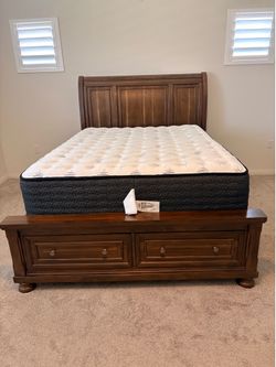 Queen Bed Frame with Mattress Ashley’s