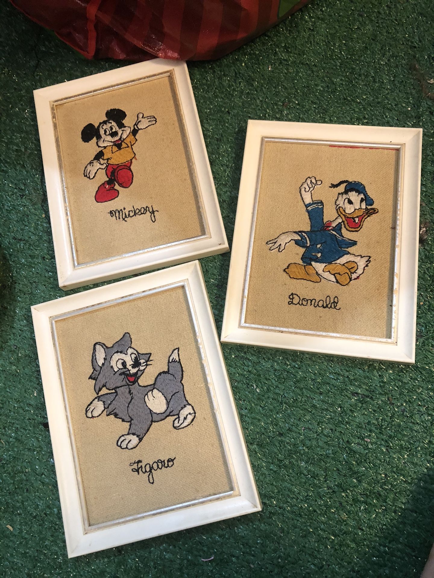 Disney Movie Character Embroidered Framed Pictures