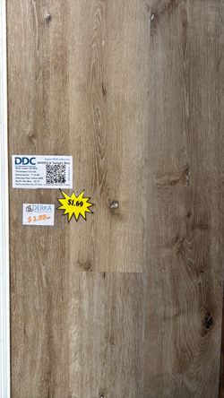 Luxury Vinyl Plank Click & Lock, 100% waterproof, $1.69 SqFt, 23.77 SqFt per box