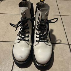 White Dr. Martin Shoes