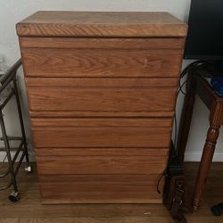 Five Drawer Wooden Dresser