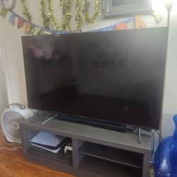 Samsung 75" TV  And Speaker And TV Table All  Included 