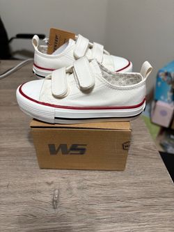 Size 6 (TD) - White Weestep Originals Lowtop Shoes (Toddler)