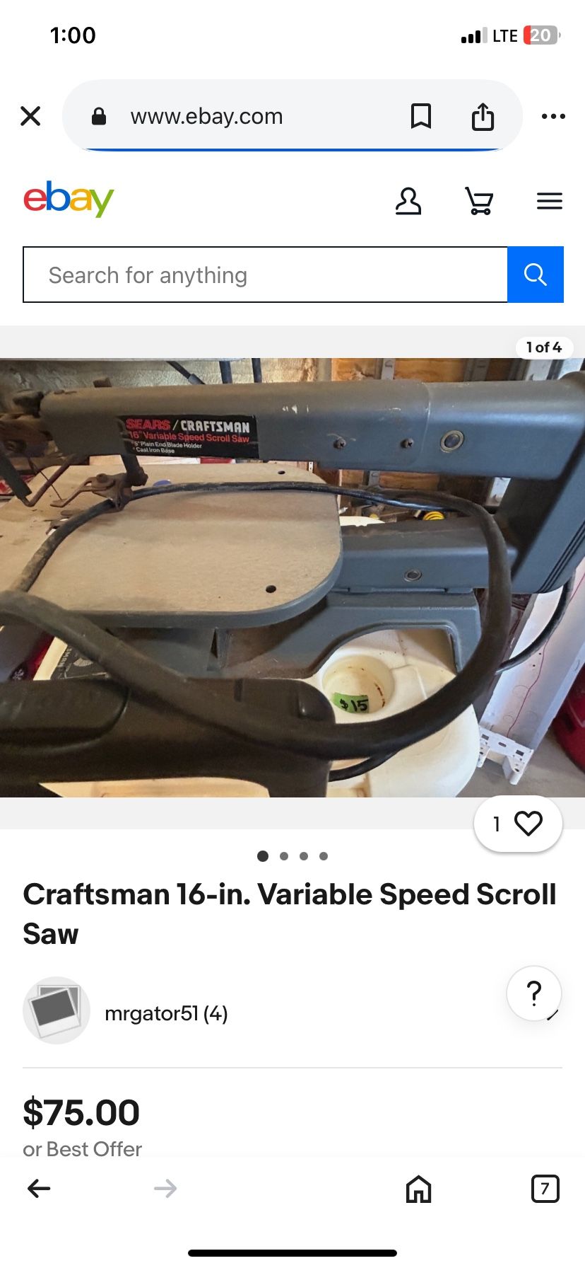 Craftsman Scroll Saw