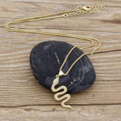 Gold Plated Snake Necklace