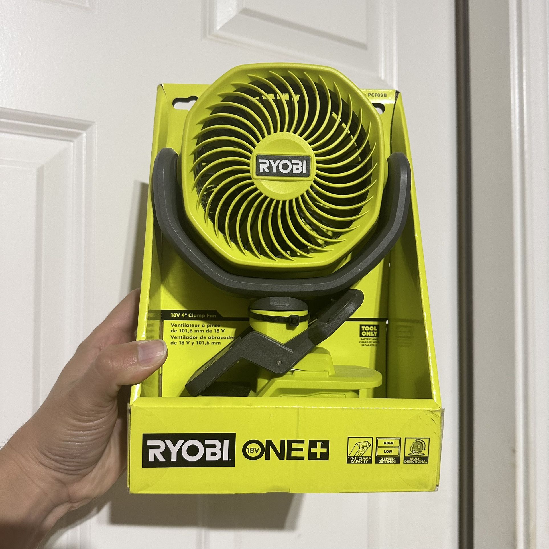 Ryobi ONE+ 18V Cordless 4 in. Clamp Fan (Tool Only) Ryobi Fan