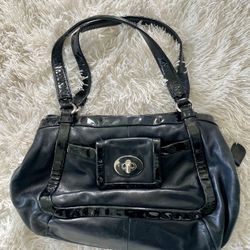 Authentic Vintage Leather Coach Handbag