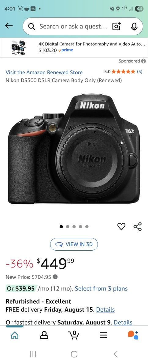 Nikon D3500 DSLR Camera Bundle – Excellent Condition Extras