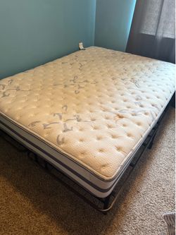 Queen mattress and bed frame