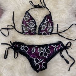 New Small sequin bikini y2k festival rave outfit lingerie raver dance boho emo