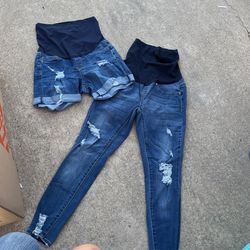 Maternity Jeans And Shorts Bundle