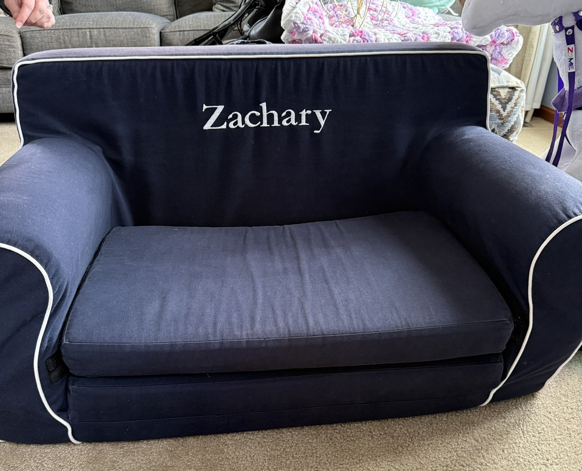 Pottery Barn Anywhere Sofa for the name Zachary