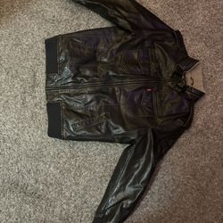 Levi Leather Bomber Jacket