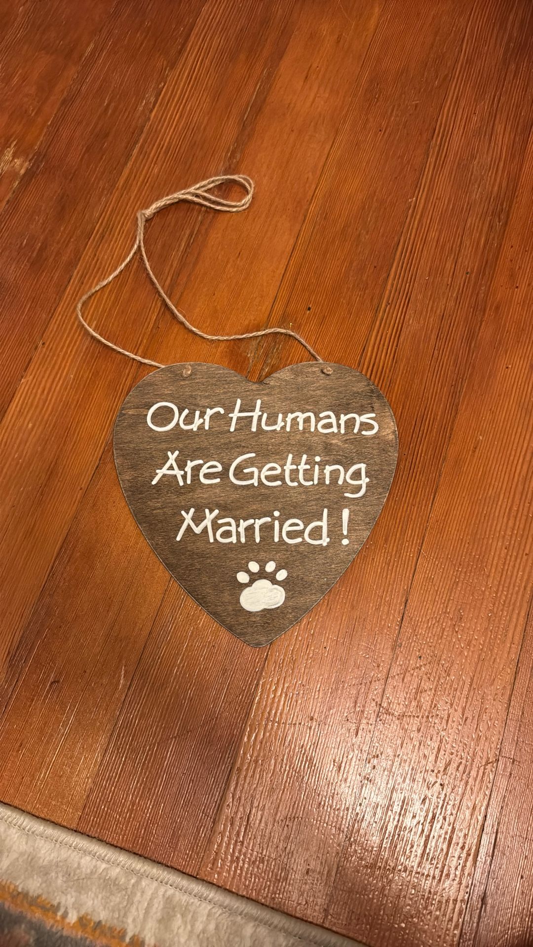 Wedding Announcement Sign For Dogs