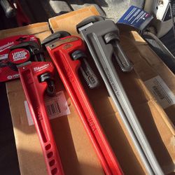 3 PCs One Milwaukee 18 Inch  One Ridgid 24 Inch One Westward 24 Inc