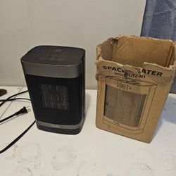 Portable space heater 1500w, oscillate and has 24hr timer with eco thermostat. Make offer. 