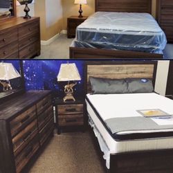 😴 $1 Down! NEW!!(NUEVOS) 4pc Bedroom Sets QUEEN KING FULL TWIN STILL IN BOX!📦😴 🚚Delivery Available