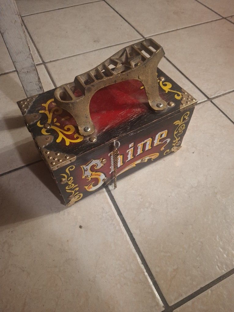 Shoe Shine Box/w Supplies