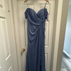 Dusty blue formal dress