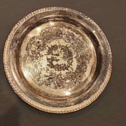 Vintage Sheridan Silver Plated Engraved Round Tray Trophy Baton Rouge Country Cl