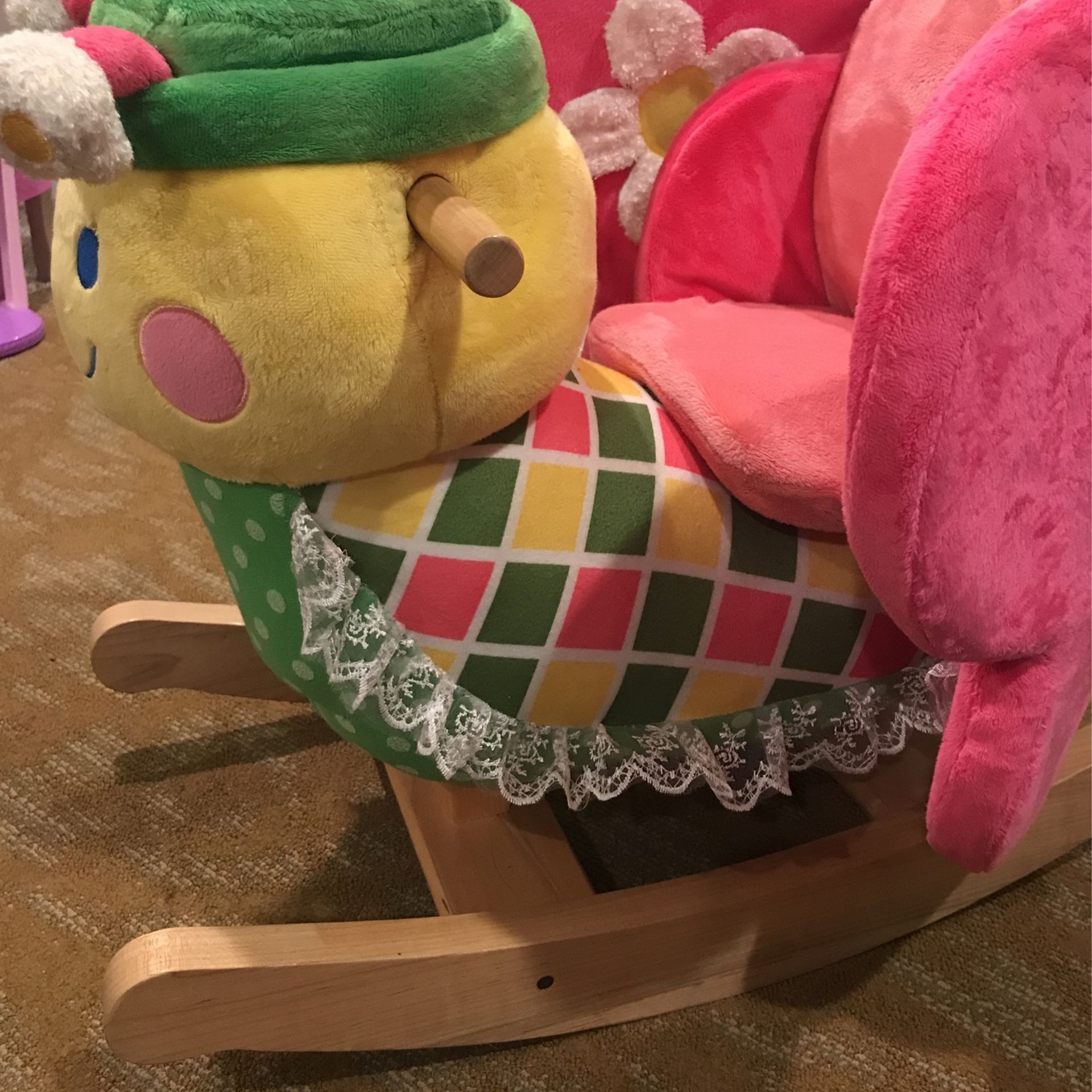 Heirloom Quality Rock A Bye Bonita Butterfly Kids' Wooden Rocker & Musical Toy