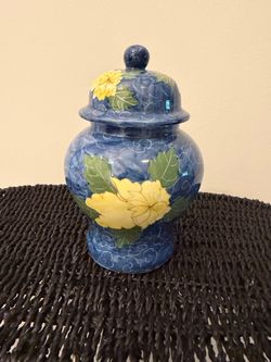 Asian Blue Ginger Jar