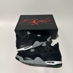 Jordan 4 Black Canvas (Size 9|9.5|10)