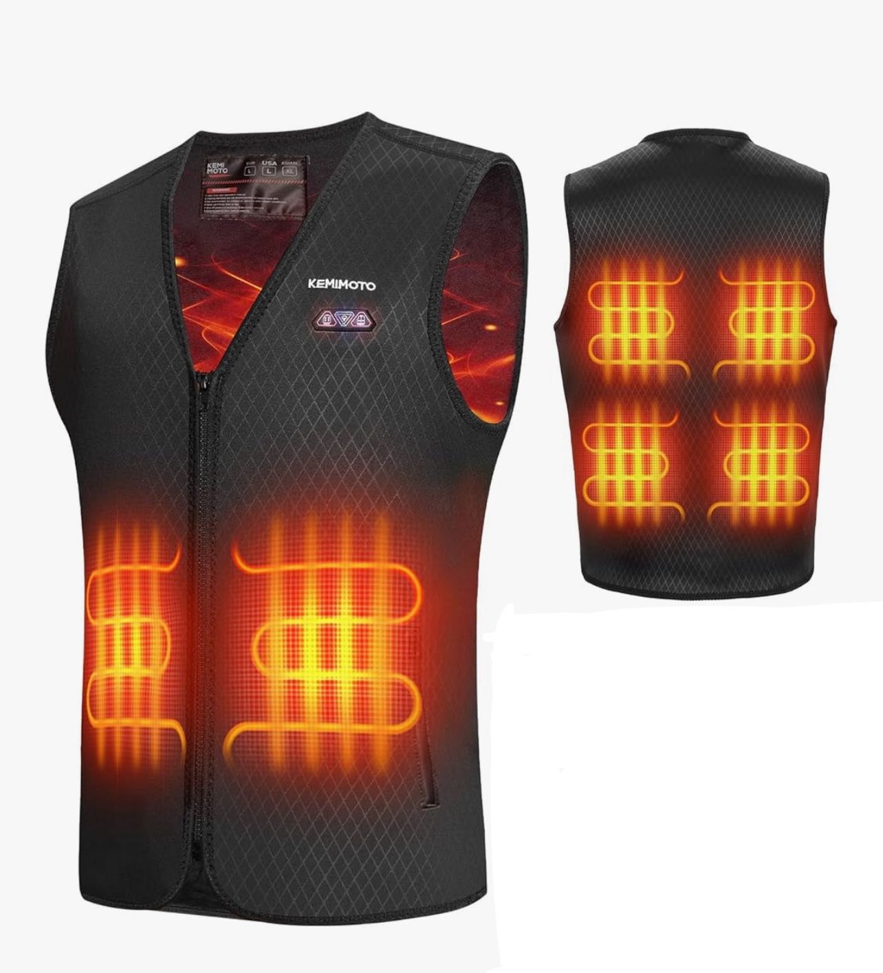KEMIMOTO Heated Vest for Men Sz. Large