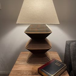 Handmade Sculptural Bamboo Art Lamp — Designer Piece — Bamboo Articulation
