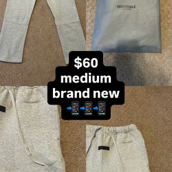 essentials grey sweats -medium