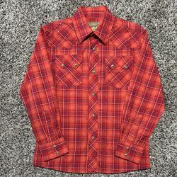 Like New. Youth Size Medium Wrangler Snap Long Sleeve Shirt