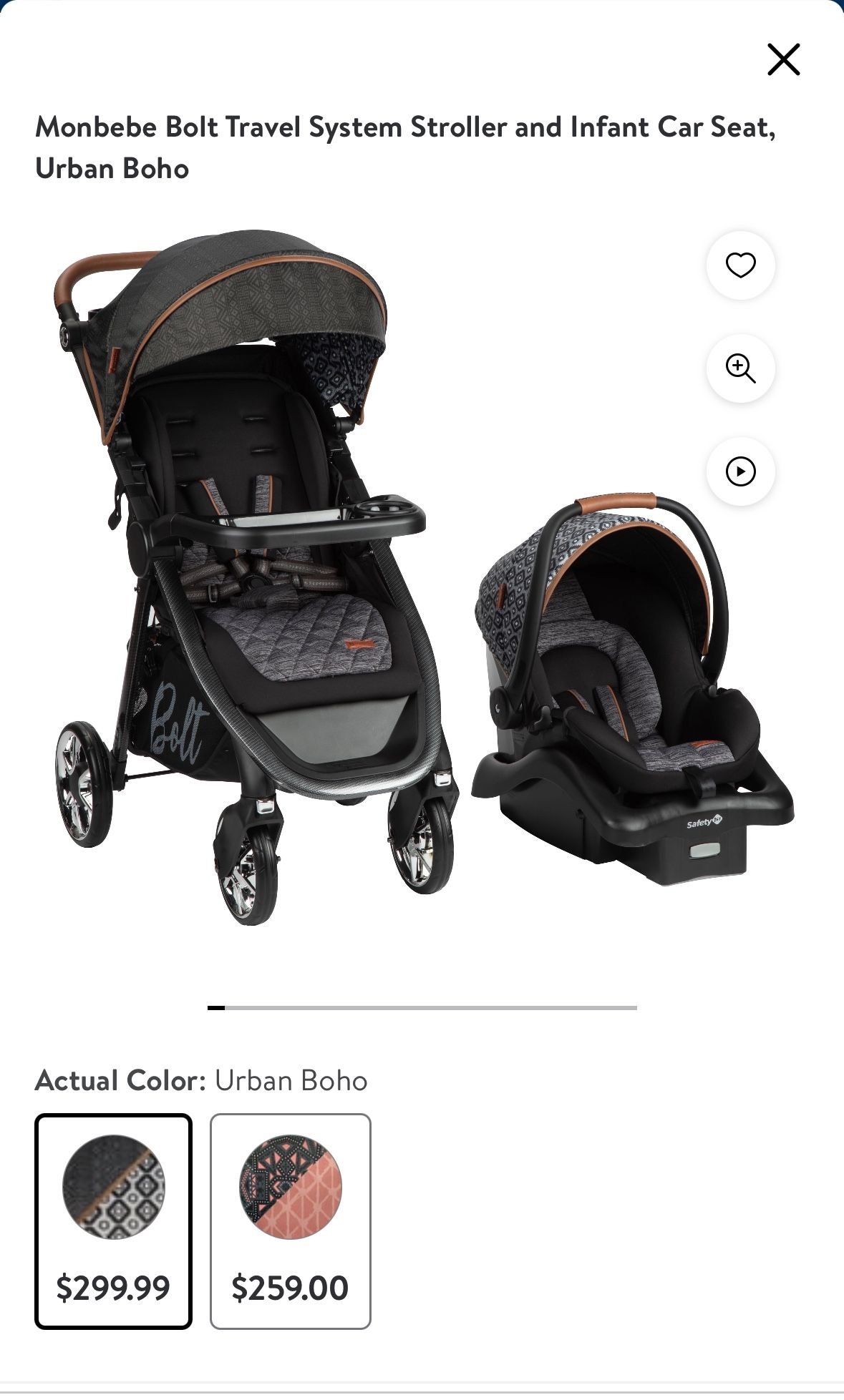 folding travel stroller Mompush Lithe V2 Stroller Gray