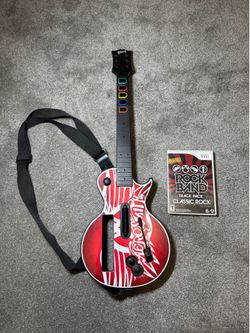 Guitar hero aerosmith guitar + rock band track pack classic rock (READ DESCRIPTION)