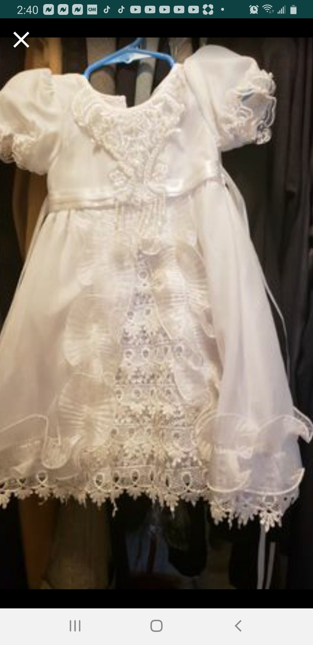 Infant 3-6mths baptism dress