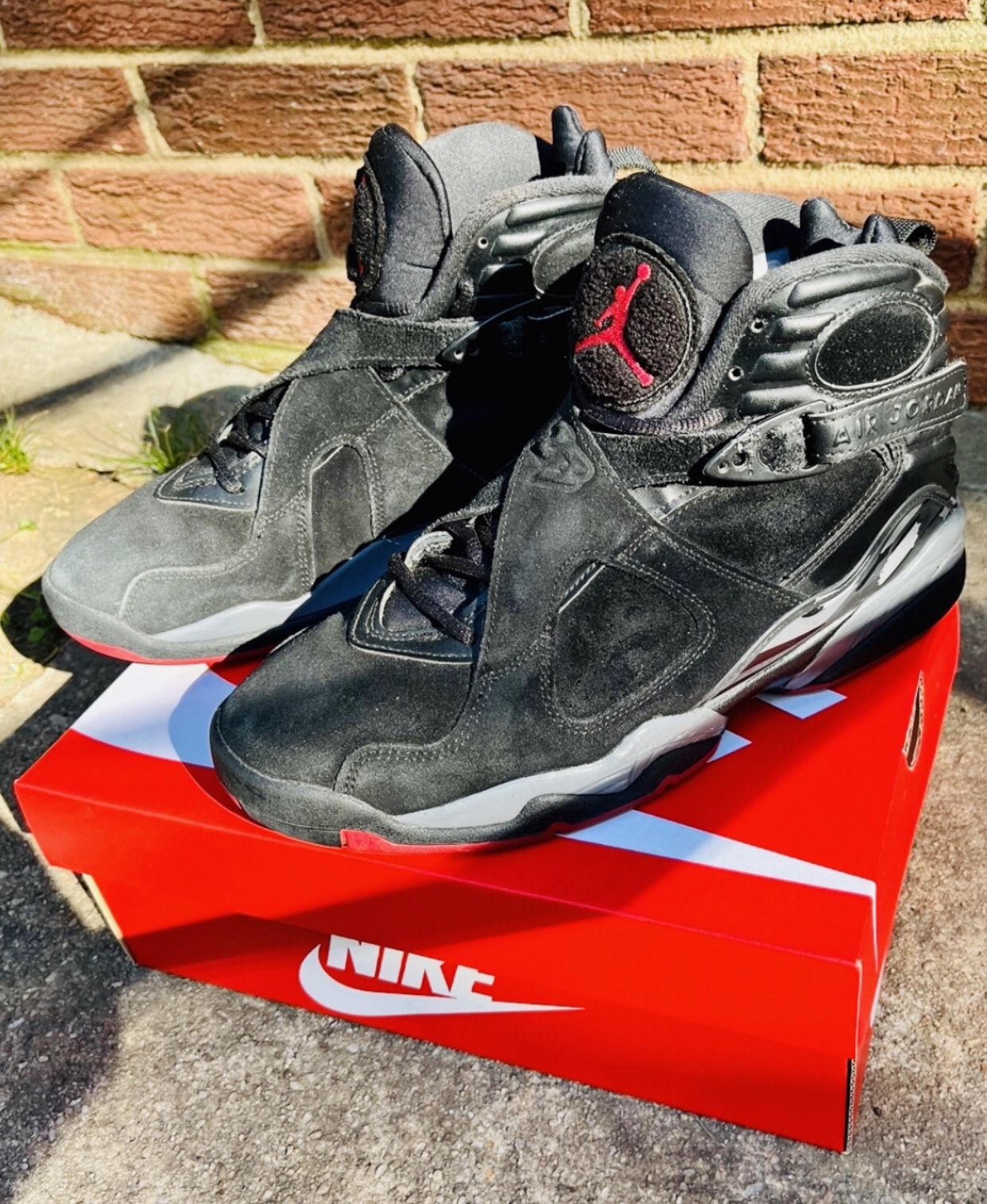 Jordan 8 Retro Black Cement’s🖤⚡️🐺⚡️💯👑 For Sale Size 8 Men!!🔥👟⚡️🦾