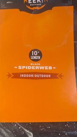10 Length Black Spiderweb indoor / outdoor