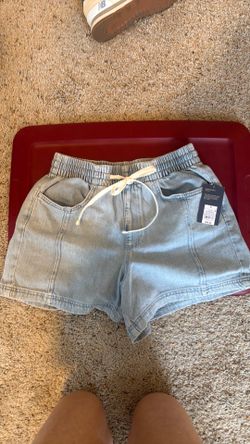 High waisted baggy shorts