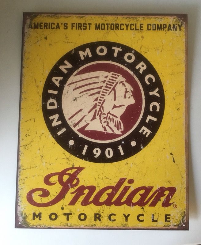 New Tin sing “INDIAN MOTORCYCLES SINCE 1901”