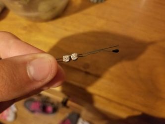 Silver diamond earrings