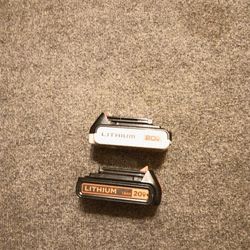 Two Batteries Black&Decker Lithium 1.5 Ah. 20 Volt $25 Firm Price