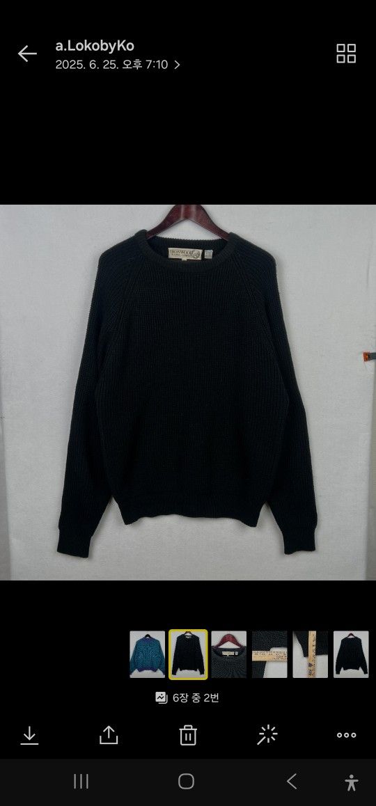 Vintage 90s Ironwood Trading Co Black Knit Sweater Size XL Soft Crewneck